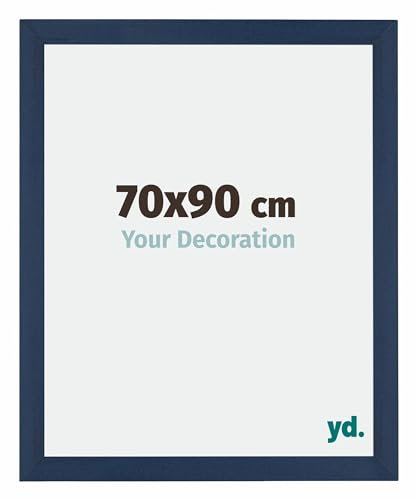Your Decoration - Cadre 70x90 cm - Bleu Foncé Essuyé - Cadres Photo en MDF Avec Verre acrylique - Anti-Reflet - Cadre 70x90 - Mura