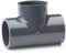 PVC-Muffe T-Stück 90° I 32mm I 1 Zoll I Klebemuffe I PVC-Rohrmuffe mit 2-Anschlüssen I Rohr-Verbindungsstück PVC-Fitting I bm067