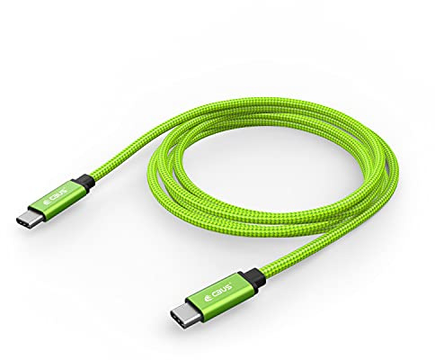 CBUS USB C auf USB C Kabel 3m, Schnellladekabel Kompatibel mit iPhone 16/16e/15/Pro/Max/Plus, iPad/Pro/Air/Mini Samsung Galaxy S25/S24/S23/Plus/Ultra – Robustes, geflochtenes Kabel (Grün)