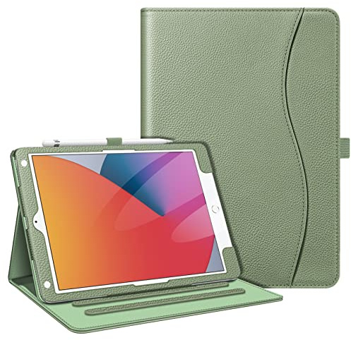 FINTIE Case Compatible with iPad 10.2 Inch 9th Generation 2021 / 8th Gen 2020 / 7th Gen 2019, Multi-Position Auto Sleep/Wake Case Corner Protection, Sage Green