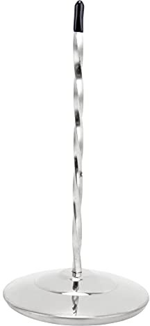 Jenngaoo Pincho para Notas de Acero Inoxidable, Soporte para Recibos de Papel, Pincho para Notas con Clavo para Factura Recibo Nota Papel Contador Escritorio(Varilla Plateada)