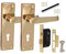 Haven Heritage ® Internal Victorian Straight Lever Lock Door Handles in Brass Plated Including Lock with Keys - Back Plate 154 x 41mm Sold in Pairs (1)