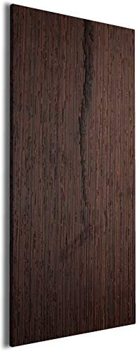 Wallario Leinwandbild Holz-Optik Textur dunkelbraunes Holz - Wandbild 50 x 125 cm: Kunstdruck | Brillante lichtechte Farben | hochauflösend | verzugsfrei