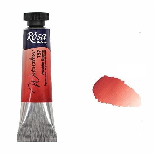 Rosa Gallery Pittura ad acquerello, tubetto da 10 ml, extra fine per artisti, professionista (757 Madder Brown)