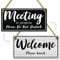Do Not Disturb Door Hanger Sign - 10 x 5 inches DS Dibond Meeting In Progress Door Sign