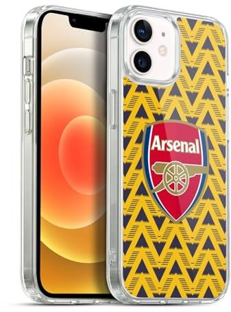Head Case Designs Offizielle Arsenal FC Blaue Banane Logos Gelhülle [Militärischer Schutzgrad] Kompatibel Mit Apple iPhone 12 / iPhone 12 Pro Und Kompatibel Mit MagSafe