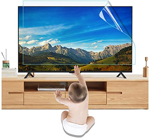TV Screen Protectors Anti UV TV Screen Protector for 32-75 Inch, Blue Light Filter/Anti-Scratch/Anti-Fingerprint Screen Frosted Film for TCL,Samsung,Curved Screen/Clear / 50 Inches 1095x616mm