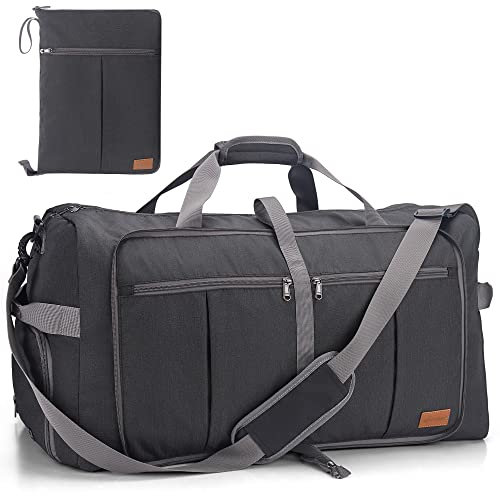 Upeelife Travel Duffle Bag, Foldable 125L Large Holdall Bags Weekend Overnight Bag Waterproof Duffel Bag with Shoe Compartment and Wet Pocket, Sports Gym Bag for Men Women