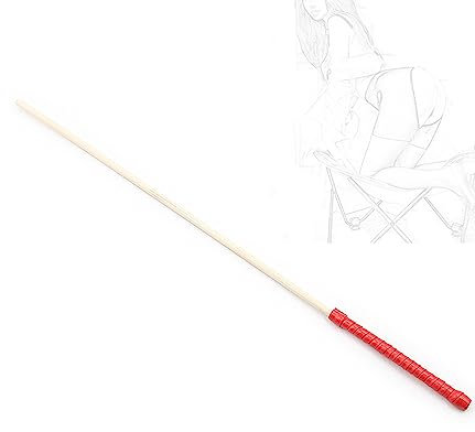 JINGHUA3 Gerten Flogger Hart Holz Peitsche Rattanstränge Reitgerten 60 CM Flirten Peitschen Erotik Fetisch Spanking Rollenspiel Sklave SM Bondage BDSM Sex Spielzeug Für Frauen Und Männer (Rot)