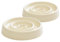 Havniva Ceramic Slow Cat Feeder Bowl for Cat, Raised Slow Cat Food Bowl, Elevated Cat Bowl with Wooden Stand, Pet Slower for Fun, Circle Shape (Bowl x 2 - Cream, 15.5cm)