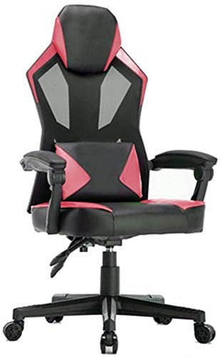 KOHARA Büro-Schreibtischstuhl, Racing-Stil, Gaming-Stuhl, Rocker-Liegestuhl, ergonomischer Leder-Bürostuhl, rollender, drehbarer Computerstuhl mit Verstellbarer Armlehne, Lordosenstütze
