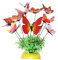 Yardwe 12-teiliges Set Hochzeitsdeko Stock Künstlich Garten Schmetterling Bonsai Kolben