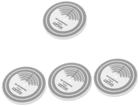 Toyvian 4 Stück Stylus-Debugging-Diskette Plattenspieler-Justierwerkzeug Plattenspieler-Kalibrierungsplatte Runde Stroboskopscheibe Vinyl-Strobe-Disc Stimmen aufsammeln Debuggen CD