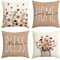 Artoid Mode Blumen Blätter Vase Herbst Kissenbezüge 4er Set, 45x45 cm Fall Home Sweet Home Zierkissenbezug Cushion Cover Couch Wohnzimmer Deko