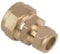 15mm x 8mm Brass Compression Reducing Coupling - Bag of 2