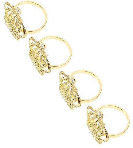 CIYODO Krone Deko Serviettenring Mit Strass-serviettenschnallen Für Tischdeko Satz Für Hochzeitsfeiern Und Party