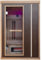 Dewello® Infrarotkabine Infrarotsauna Melville 130x105 für 1-2 Personen aus Hemlockholz und Walnussholz, Vollspektrumstrahler, Bodenstrahler, LED-Farblicht, Bluetooth