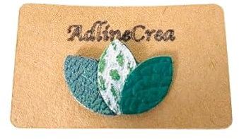 Broches en cuir véritable (vert/vert foncé)
