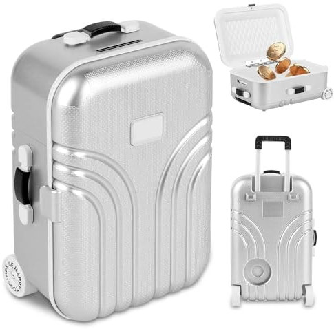 XPJBKC Kreative Koffer Spardose, Mini Klein Trolley Gepäck Sparschwein, Moderne Desktop Dekoration Spardose Koffer Sparbüchse, Sparschwein Simulation Reisekoffer ABS Kunststoff Geschenkbox