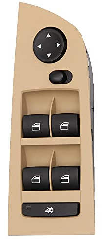 Pulsante interruttore alzacristalli elettrico Kacepar, pulsante alzacristalli elettrico, pulsante controllo alzacristalli beige compatibile con BMW E90 E91, 61319217331