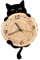 Milageto Wanduhr Katzen Wanduhr mit schwingendem Schwanz, 42 cm mit leisem Quarzwerk, große arabische Ziffern, kreative batteriebetriebene Uhren Dekorativ für Kinderzimmer Küche Wohnzimmer, Ohne Welle