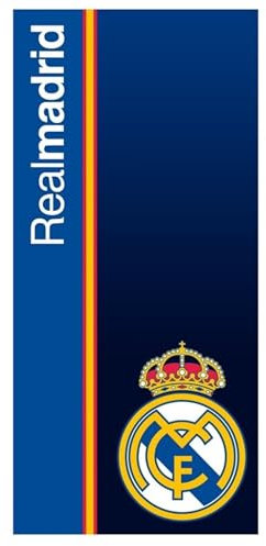 SaoTi Handtuch Fußball Madrid – Baumwolle – ideal für Strand, Pool, Gym, Dusche, Camping – Fußballliebhaber