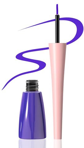 Boobeen Penna Eyeliner Liquida, Eye Liner Colorato Impermeabile a Prova di Sbavatura, Eyeliner Ink Liner con Punta di Precisione per Sguardi Audaci (Viola, 1 pezzo)