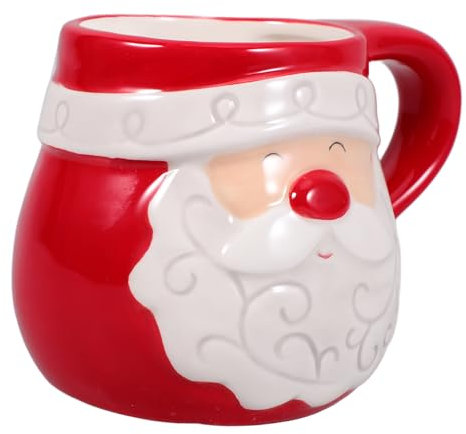 TOPPERFUN Tasse de Noël Céramique Design Père Noël Mug Vintage Décoratif pour