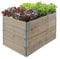 TRUTZHOLM Hochbeet aus Holz 120x80x80 cm Palettenrahmen 4-teilig stapelbar steckbar faltbar Holzrahmen Pflanzbeet Aufsatzrahmen für Europaletten Garten Balkon Terasse in Natur Schwarz Grau (Grau)