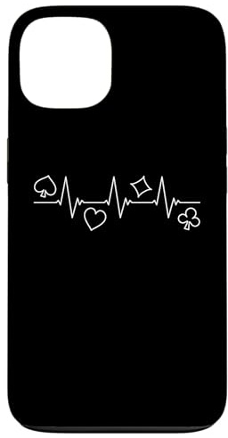 Poker Heartbeat Hearts, Spades, Diamonds, Clubs Card Suits Case for iPhone 13
