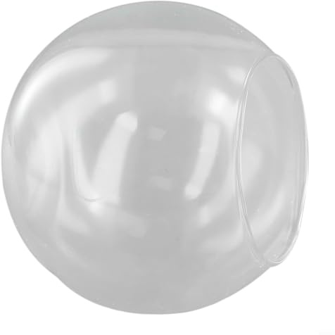 Vaso in vetro trasparente con apertura per esterni giardino paesaggistica albero di Natale decorazione portacandele trasparente palla 10 cm (C)