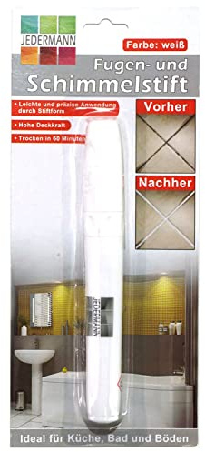 Schimmelstift Fugenstift von Jedermann, Weiß, Stift, Fugenreiniger, für Küche, Bad und Böden