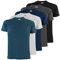 ALPIDEX T-Shirt Magliette da Uomo Confezione da 5 con Girocollo - Taglie S M L XL XXL 3XL 4XL 5XL, Taglia:M, Colore:Water