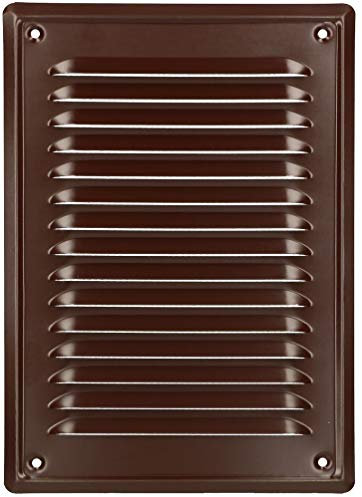 KOTARBAU® Griglia di ventilazione 230 x 165 mm con rete marrone aerazione areazione metalica da sovrapporre