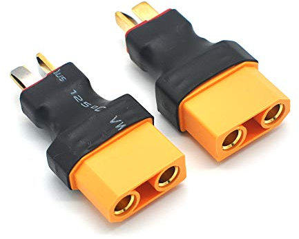 Padarsey No Wires Connector T-Plug Deans Male to XT90 XT-90 Female Conversion Adapter for RC LiPo Battery (2 Pack)
