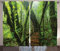 ABAKUHAUS Wald Rustikaler Vorhang, Eingang zur Wildnis, Wohnzimmer Universalband Gardinen mit Schlaufen und Haken, 280 x 245 cm, Kastanienbraun