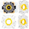 Blulu 4 Pieces GT-Y Octagonal Restrictor Gate 8 Ways Restrictor Plate for JLF Joysticks