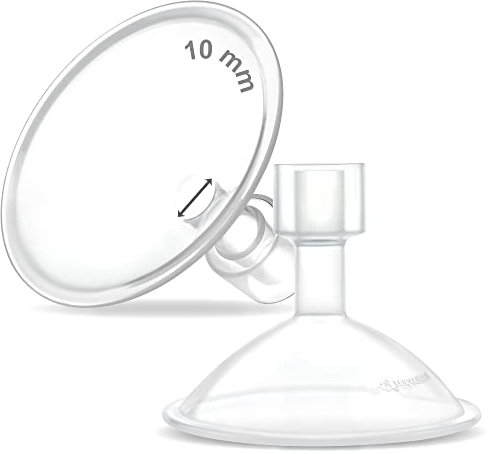 Maymom MyFit Crater Series 10 mm Two-Piece Design Small Breastshield Compatible with Medela Pump Parts; Replace Medela Shields; Fit MaxFlow Flex Connector; 2pc