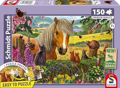 Schmidt | A Sweet Encounter in the Paddock (150 Pieces) | Jigsaw Puzzle | Ages 7+ | 1+ Players