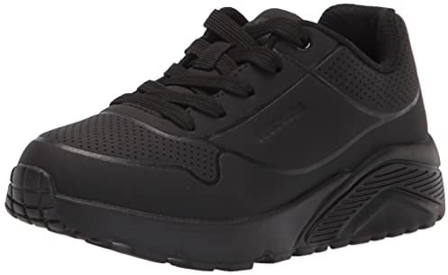 Skechers 403694L BBK Sneaker, Black Synthetic & Trim #L, 33.5 EU