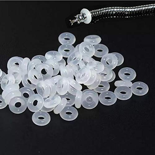 Yitaocity 100Pcs Elastic Rubber Clip Charms Safety Stopper Bead Antiskid Locating O Ring Fit for European Style Charm Bracelets & Necklaces Jeweley DIY Making