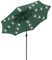 Outsunny 2.7m Patio Garden Umbrella Outdoor Parasol Outdoor Market Table Umbrella with Tilt Crank and 24 LEDs Lights (Green)