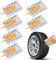GIRAFEDA 6 Pcs Medidor Profundidad Neumaticos Calibrador de Profundidad de Llantas Medidor para Medir la Profundidad de la Huella de los Neumáticos de 0-20 mm para Coche Moto Caravana Remolque