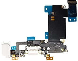 DHLK® Ladebuchse Dock Connector kompatibel mit iPhone 6S Plus - Dock ConnectorFlex, Weiß (A1634, A1687, A1699)