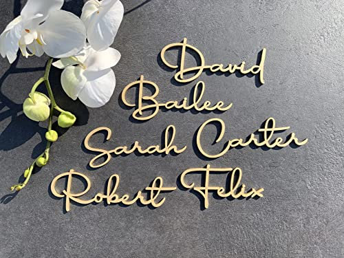 Hochzeits-Tischkarten, benutzerdefinierte Namenskarten, personalisierte Dinner-Tischkarte, Holz-Escort-Karte, Event- oder Partydekoration, Weihnachtsanhänger