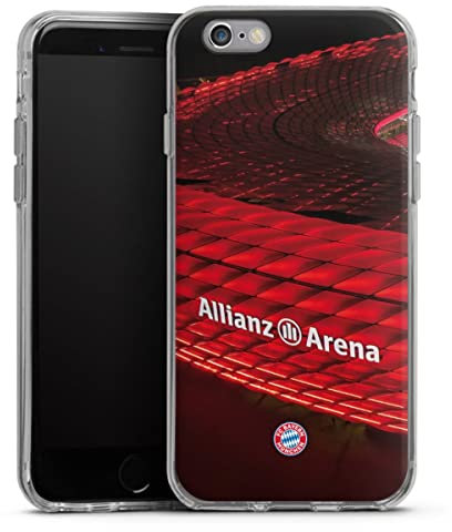 DeinDesign Silikon Hülle kompatibel mit Apple iPhone 6 Case transparent Handyhülle FCB Stadion FC Bayern München