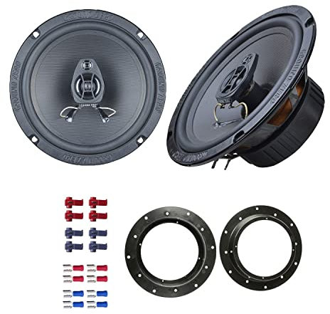 Ground Zero GZFF6.5 Lautsprecher mit Einbauset passend für VW Volkswagen Golf V 2003-2008 Türen vorne 240 Watt 165mm 2 Wege Koax