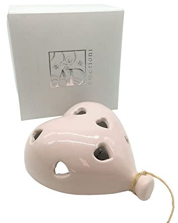 Generico Palloncino Cuore con Luce LED Rosa 9.5x4x10.5 cm BOMBONIERA