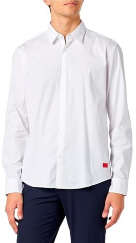 HUGO Men's Ermo Shirt, Open White199, L