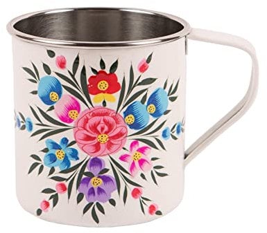 Billy Can - Camping Mug - 450ml - Cotton Pansy